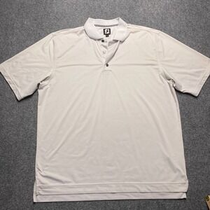 FootJoy Polo Shirt Mens XL White Golf Performance Stretch